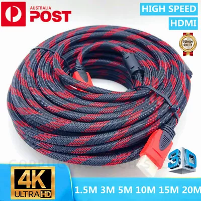 $12.85 • Buy Premium HDMI Cable V1.4 3D Ultra HD 4K 2160p 1080p High Speed Ethernet HEC ARC