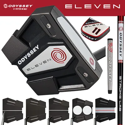 Odyssey Eleven Mallet Putters Stroke Lab Shaft Pistol Grey Grip (Inc H/Cover) • £169