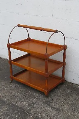 Art Deco Early 1900s Liquor Bar Tea Cart With A Handle 5097 • $562.50