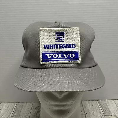 Vintage 80’s Swingster White GMC Volvo Patch Snapback Hat Men’s Gray USA!! • $18