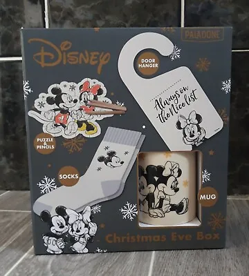 NEW Disney MICKEY & MINNIE MOUSE Kid's Christmas Eve Box Gift Set - Mug Socks • £19.99