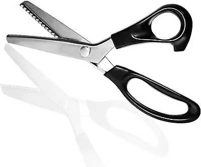 Pinking Shears Professional Dressmaking Scissors Crafts Zig Zag Cut Scissors • £8