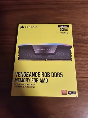 Corsair Vengeance RGB CL30 2x16GB DDR Memory Kit AMD (CMH32GX5M2B6000Z30K) • £90