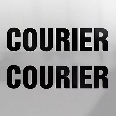 2 X COURIER Stickers 220mm Car Van Truck Delivery Driver Vinyl Decal • $6.90