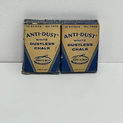 Vintage Binney & Smith Anti Dust White Dustless Chalk No1402 • $4.97