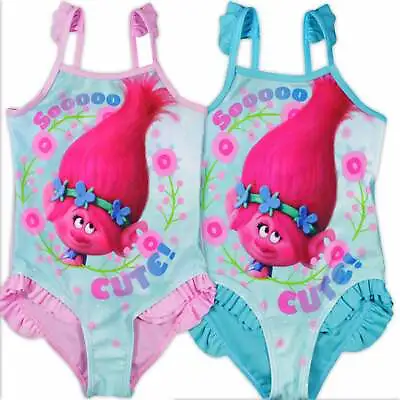 £11.99 • Buy Official Licensed DreamWorks Trolls Princess Poppy Girls Swimming Costume Bikini