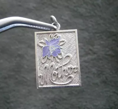 Griffith Mother Flower Vintage 925 Sterling Silver Enamel Charm Pendant  2.9g • $16.50