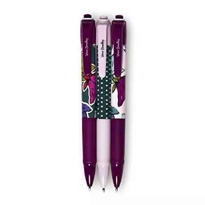 Vera Bradley Black Ink Pen Set Falling Flowers Medley NEW In Original Packaging • $11.25