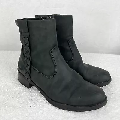 Blowfish Malibu Womens Boots Size 6.5 Black Doranne Zip Up Booties • $11.95