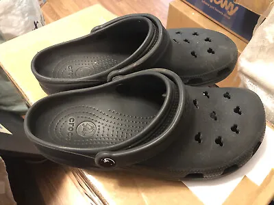 Disney Mickey Mouse Black Crocs Shoes Size 9 • $16.20