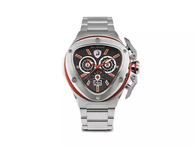 Tonino Lamborghini Spyder X Red SS Quartz Watch 53 Mm Chrono T9XA-SS-B • $1450