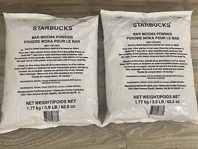 Starbucks Bar Mocha Powder 3.9 LB Bag 2 Pack (New) BB 6/30/24 • $64.99