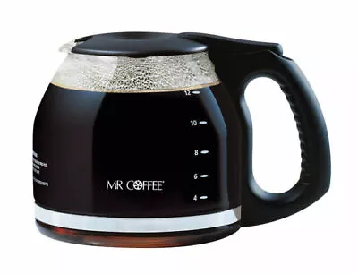 Mr. Coffee12-Cup Carafe - Black Drip Free Spout Pour Away Comfort Handle • $15