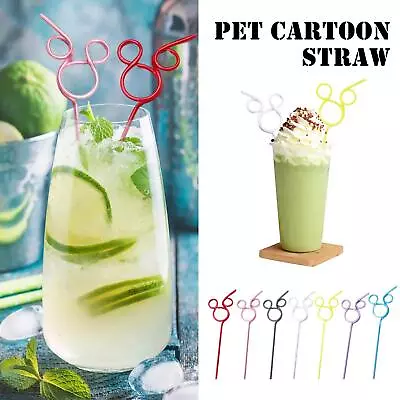 10x Colorful Drinking Straws Crazy Curly Loop Plastic Straw For Party Decoration • £7.04