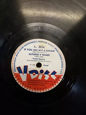 78rpm V-Disc No.393 Frank Sinatra Saturday Night • $29.99