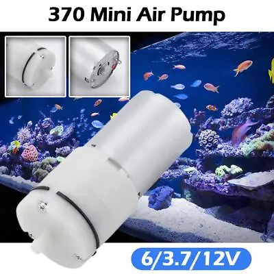 $4.17 • Buy 12V Silent Mini Electric Oxygen Pump Aquarium Fish Tank Pump Aeration W7Y6