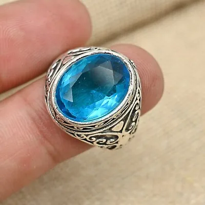 $13.99 • Buy Swiss Blue Topaz Gemstone Sterling Silver Gemstone Ring All Ring Size Available