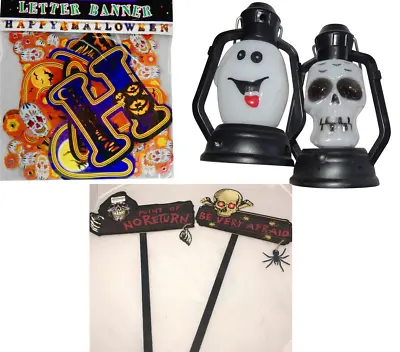 Halloween Banner Yard Sign Garland Fake Weapon New Party Favours Accessories Uk • £1.99