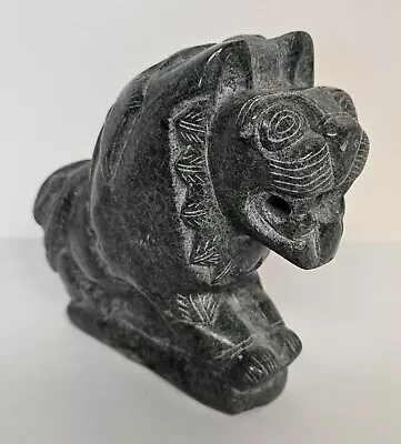 Vintage Hand Carved Green Marble Lion. Heavy Paperweight Sculpture SHIPS FREE  • $24.99