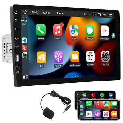 Single 1Din 9  Car Radio Apple/Android CarPlay Touch Screen Stereo FM MP5 Player • £39.99