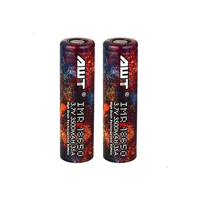 2 Awt Batteries Imr Battery Flat Top High Drain 3.7v 3500mah With Plasic Cases • £19.99