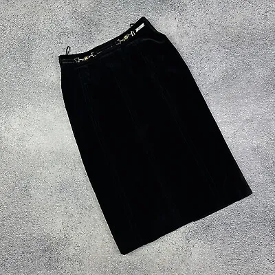 Rare! Celine Vintage Black Velvet Corduroy Skirt • $180