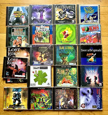 IBM PC CD-ROM Retro / Vintage / MS-DOS 19 Games Bundle (Day Of The Tentacle Etc) • £29.90