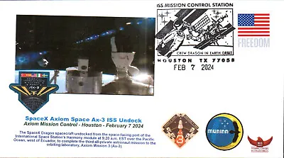 2024 NASA/Axiom Ax-3 Crew Dragon ISS Undock Flight Day 21 Houston 7 Febr • $5