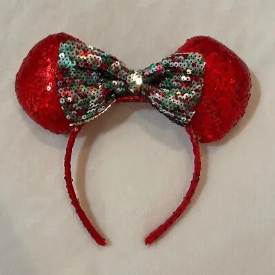 Disney Mini Mouse Ears Headband Red Sequin • $24