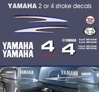 YAMAHA 4hp 2 Stroke And 4 Stroke Outboard Decals • $42