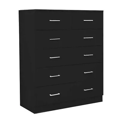 Sarantino Tallboy Dresser 6 Chest Of Drawers Table Cabinet Bedroom Storage Black • $260