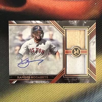 Xander Bogaerts Auto 2022 Topps Museum Collection Jersey Bat Relic /50 Red Sox • $50