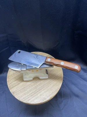$49.99 • Buy Vtg Case XX P 2032 Chromium Full Tang Cleaver Kitchen Knife Wood Handle