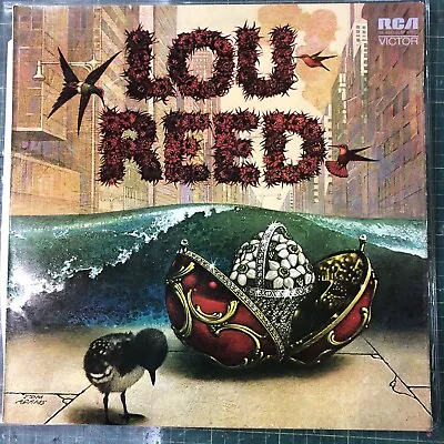 LOU REED / First Solo LP RARE! UK 1ST PRESS A1 1972 Velvet Underground Bowie VGC • £18
