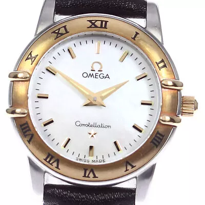 OMEGA Constellation 1772.7011 YG Bezel White Shell Dial QZ Ladies Watch_799745 • $1106.08