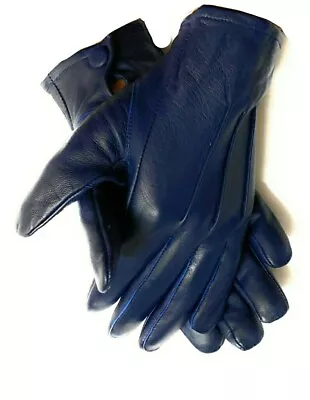 Men's Dress Driving Cycling Genuine Lambskin Leather Unlined Gloves • $19.01