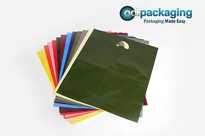 £7.05 • Buy Strong Cheap Coloured Plastic Gift Shop Boutique Market Variguage Carrier Bags