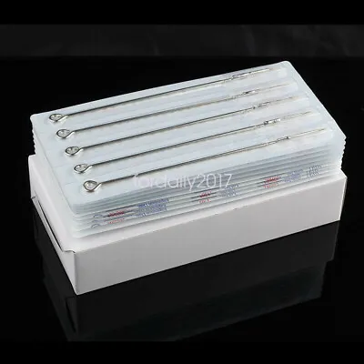 50Pcs Mixed Tattoo Needles Pins Assorted Lining Shading Bundle RL RS M1 10 Sizes • £12.13