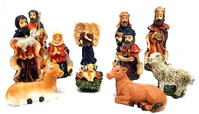 11 Piece Large Nativity Set Scene With 11 Figures Christmas New Hw-674a • $35