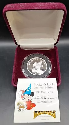 Mickys Luck .999 Silver Limited Edition Collectors Coin • $40