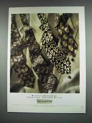 1994 Bugatti Neckwear Fashion Ad - Tradition Style • $19.99