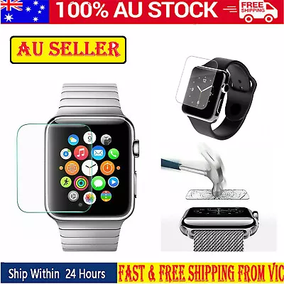 Ultra Clear Tempered Glass Screen Protector Compatible For All Watch 38 & 42m AU • $8.39