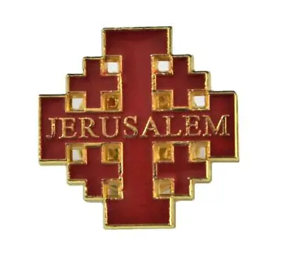 Jerusalem With Cross Pretty Lapel PIN Patriot Gift • $8.98