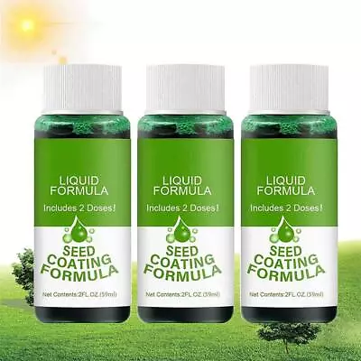 3Pcs Liquid Seeding Grass Lawn Green Spray Seed Coating Instant Formula Feed Set • £9.58