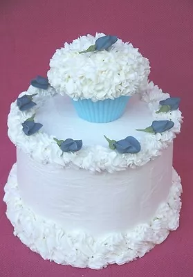 80 - 1 1/4  Edible Blue Royal Icing Rosebuds Cupcake Toppers Cake Flowers • $25