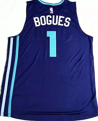 Lg * Muggsy Bogues Charlotte Hornets Authentic Nba Rev30 Pro Cut Adidas Jersey • $169.99