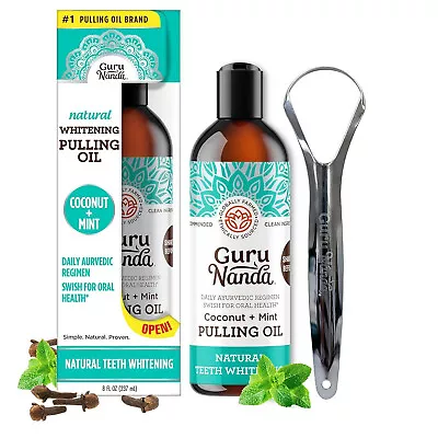 Natural Pulling With Oil With Tongue Scraper Inside Mouth Cleaning Mouthwash Oil • $20.32