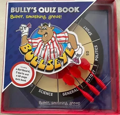 £7.99 • Buy Brand New! Bullseye: Bully's Quiz Book With Dart Board - Super, Smashing, Great!