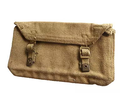 Ww2 Vintage Bsa Military 37 Pat Webbing Parabike Bicycle Spare Parts Pouch Case • £10.50