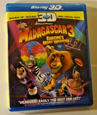 Madagascar 3 Europe's Most Wanted - Blu-ray Only VG-EX! • $2.99